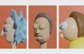 Skillshare - Blender Beginner Character Sculpting Quick and Easy - Rick, Morty, and Jerry by EduCraft Ideas