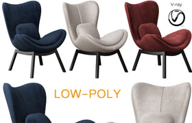 Calligaris Lazy Armchair (low poly)