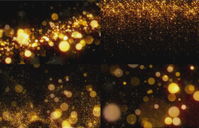 Golden Glitter Background Loops Animation Pack - 视频素材