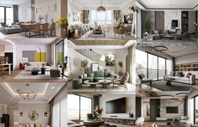 3D Interior Scene File 3dsmax Model Livingroom