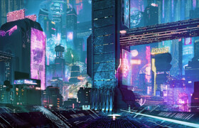 Kitbash 3D - Cyberpunk (3DS, Blender,C4D, fbx,obj,Houdini, Maya, Unity unreal)
