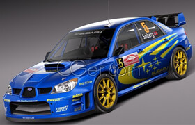 Squir - Subaru Impreza STi WRC 2006 - 3D Model [c4d-fbx-lwo-max-obj]