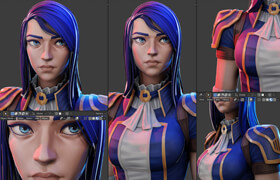 Gumroad - Caitlyn - Character Creation in Blender by YanSculpts - 2022