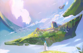 Eclipse Tier - Chapter 1 - Blue Sky Environment Illustration