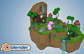 Udemy - Blender 3D Model a Ghibli Art Stylized Scene