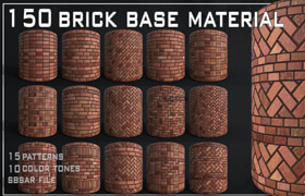 Artstation - 150 Brick Base Material - VOL13 - 材质贴图