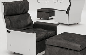 Vitsoe 620 Armchair + Footstool