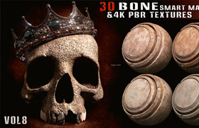 Artstation - 30 Bone smart material + 4k PBR textures - Vol 8 - 材质