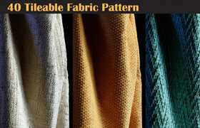 Artstation - 40 Tileable Fabric Pattern - 材质贴图