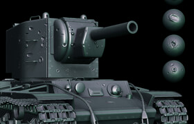 Artstation - Andrey F - Hits On Tank Armour for Zbrush
