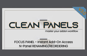 Clean Panels - Blender 组件管理工具