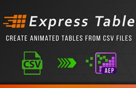 Express Table - After Effects中 从 csv 数据创建动画插件