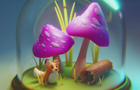 Skillshare - Blender 3D for Beginners - Model a Mushroom Terrarium by Harry Jones