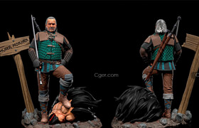 Cgtrader - Vesemir from The Witcher 3 3D print model