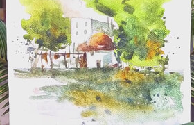 Skillshare - Atmospheric Cityscape Painting of Madrid in Watercolors - Simple & Fun