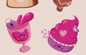 Skillshare - Love is in the Air - Romantic Food Stickers to Warm Your Heart Procreate Drawing