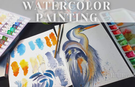 Udemy - Watercolor Painting - Learn To Paint Great Blue Heron
