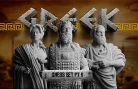 Etsy - Orc ,Viking and Greek Chess Set - 3D Print Models