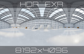 Zeto CG - HDRI - Industrial Warehouse Interior 11b - 8192x4096 - 材质