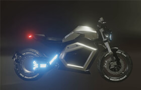 Skillshare - Modeling a Realistic Futuristic Motorcycle in Blender by Abdelilah Hamdani