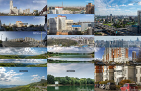 6套城市全景和背景照片高清素材