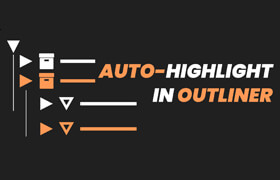 Auto-Highlight In Outliner  - Blender 自动展开大纲视图插件