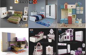 31套儿童家具套装模型