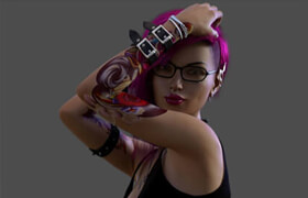 Hipster Suicide Girl * 3D model