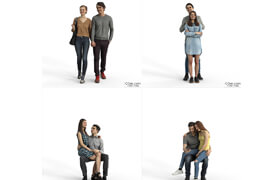 AXYZ Design - Ready-Posed 3D Humans - Couple