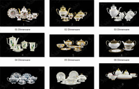 餐具茶壶3D模型合辑