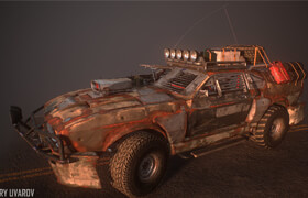 Outsider - Post-Apocalyptic Ford Mustang by Yury Uvarov - 3dmodel