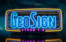 Geo Sign - Blender 霓虹灯牌标志一键创建工具