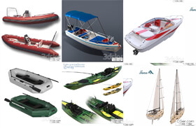 6艘3dsky网站的船只模型