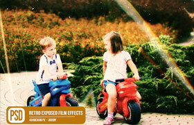 Retro Exposed Film Effect - 平面素材