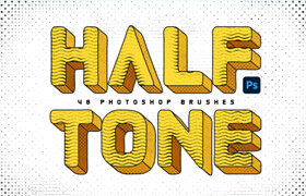 Halftone Photoshop Brushes - 笔刷