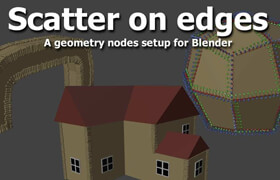 Blender Geometry Nodes - Scatter On Edges