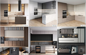 23套厨房家具模型