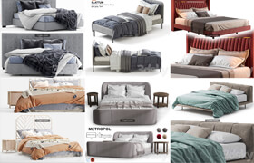 50套床和床上用品模型合集 20240311