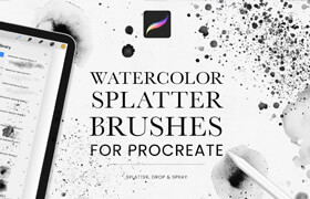 Watercolor Splatter Splash Brushes Procreate