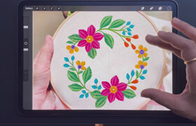 Udemy - Procreate Create Dual Colour Stitch Brush For Embroidery