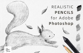 8 Realistic Graphic Pencils - PS 笔刷