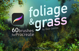 60 'Foliage & Grass' brushes for Procreate - 笔刷
