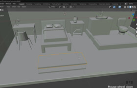 Udemy - Designing a Low Poly Bedroom and Bathroom in Blender 3.5