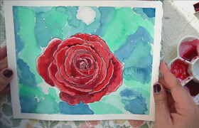 Udemy - How to Paint Flowers with Watercolor  Red Roses