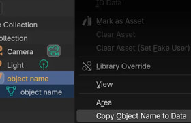Copy Object Name to Data for Blender