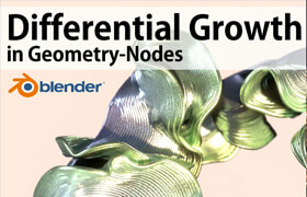 Differential Growth (Blender Geometry-Nodes) for Blender