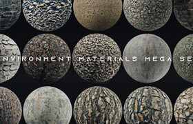 Artstation - Environment PBR Materials Mega set vol 01 - 材质贴图