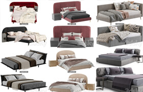 50套床和床上用品模型合集 20240703