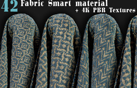 Artstation - 42 Fabric Smart Material + 4K PBR Textures - Vol18 - 材质贴图