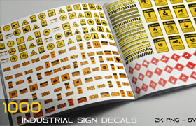 Artstation - Industrial Sign Decals - 材质贴图